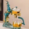 Golden Deer Magnetic Semi-Automatic Glass Tea Set - Eleganter Teezubereiter