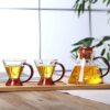 Triangular Glass Teapot Set – Modern All Glass Design